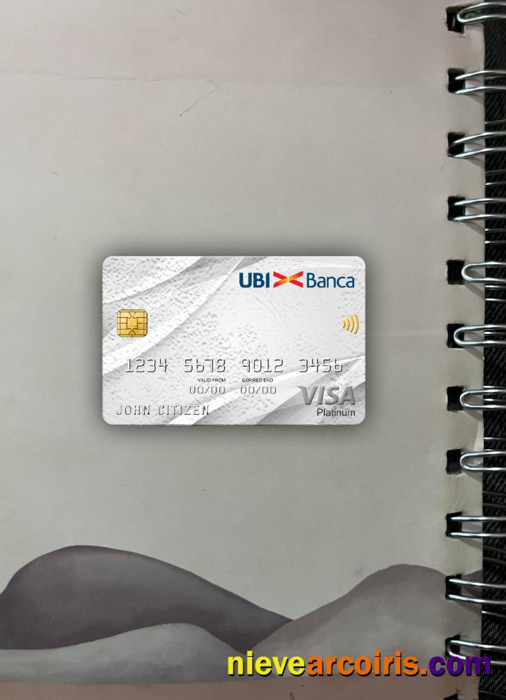 Italy UBI bank visa platinum card photolook
